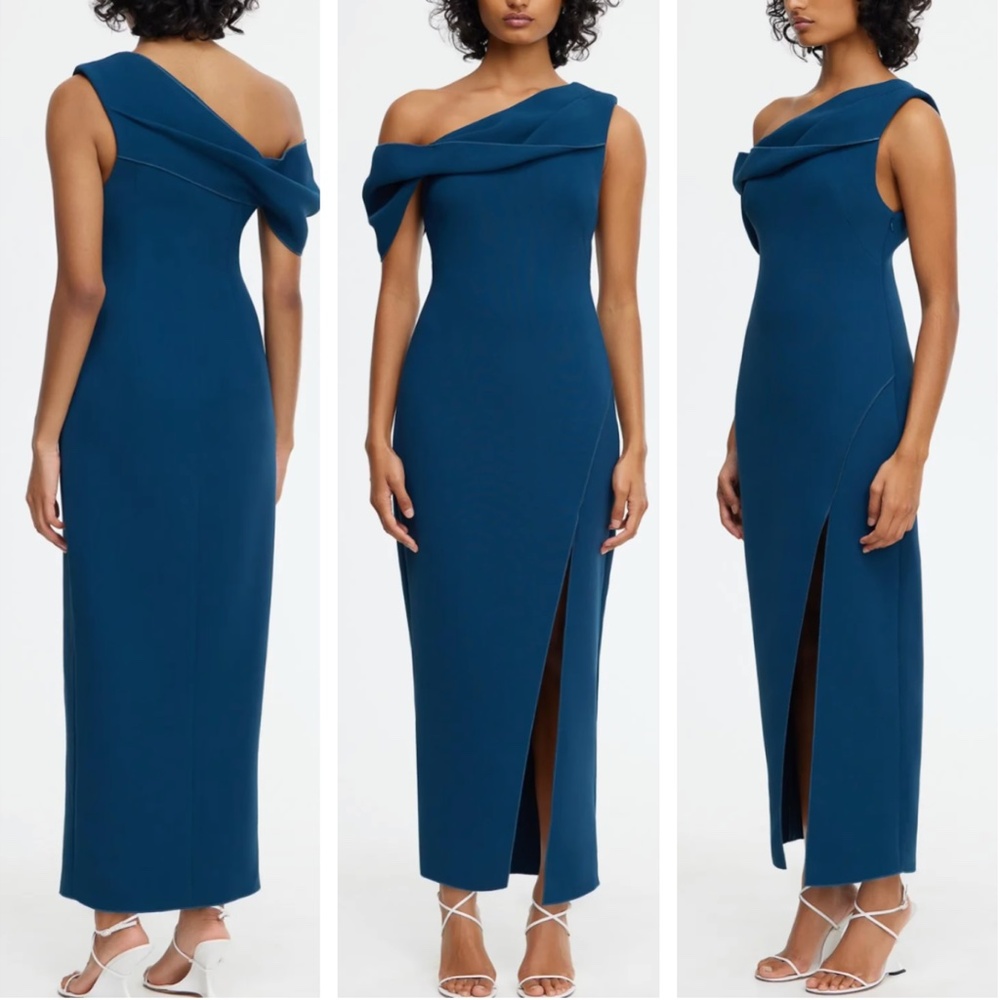 ✨ SALE✨ NEW Acler Ashford Maxi Midi Dress - Sea Navy Blue Cocktail Holiday